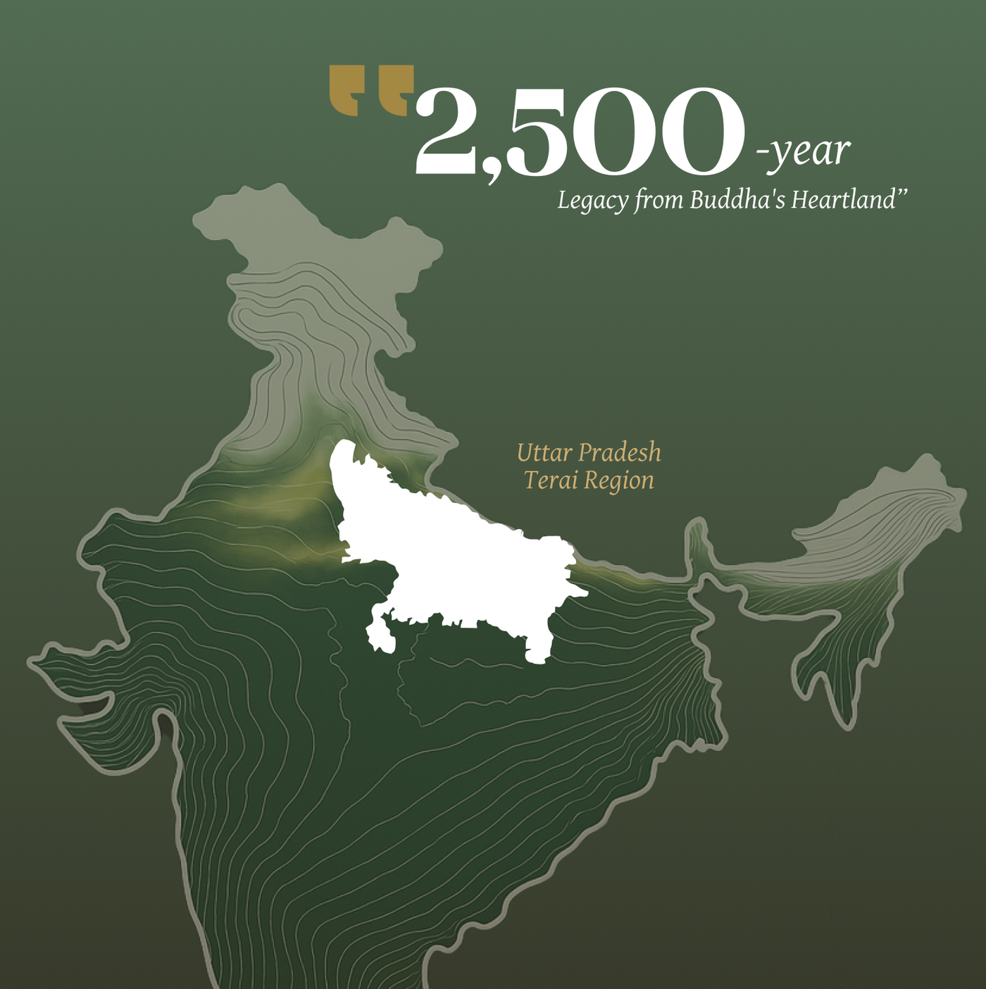 Kkhavo heritage region map highlighting Uttar Pradesh Terai Region